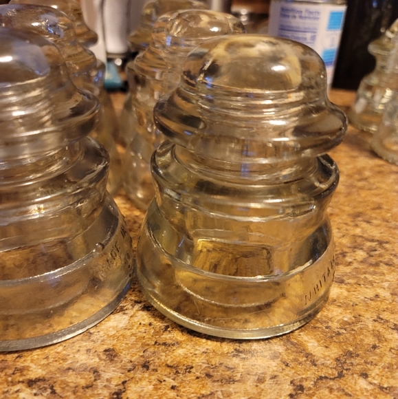 Vintage glass telephone pole insulators - Picture 4 of 4